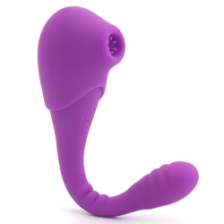 elf knocking suction vibrator