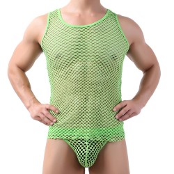 cool men big fishnet sexy night vest