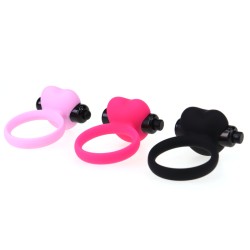 heart silicone vibration cock ring